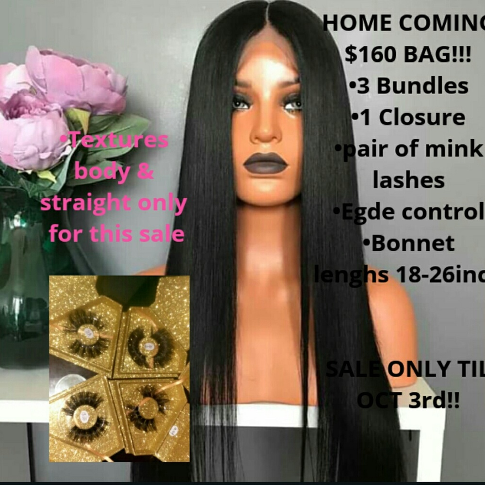 Sale bag hair lashes & bonnet egde control